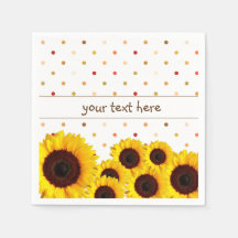 servilleta de papel de girasol personalizado