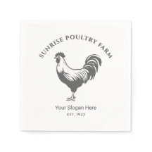 Servilleta de papel de granja de pollos