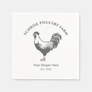 Servilleta de papel de granja de pollos