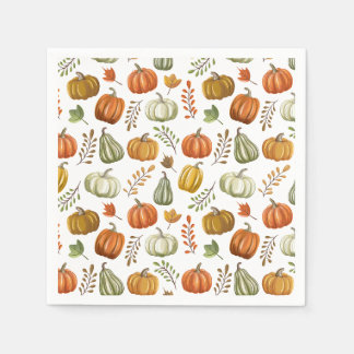 Servilleta de papel de Halloween con calabazas - B