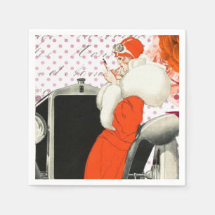 servilleta de papel de harina de polkadots