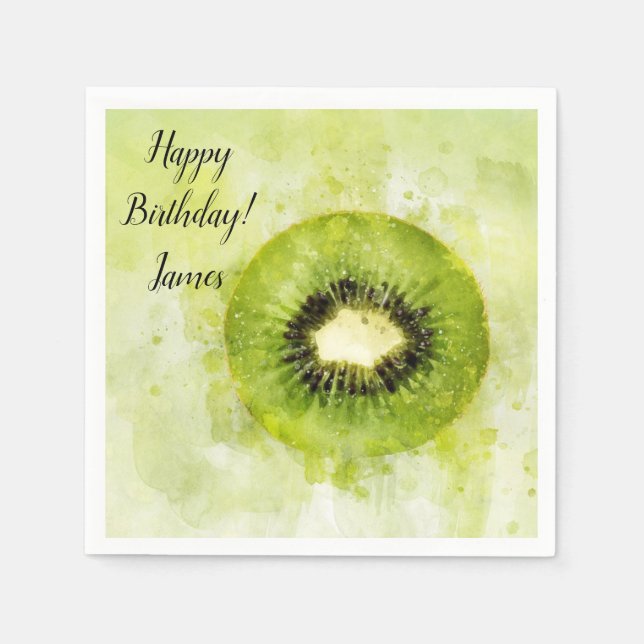 Servilleta de papel de kiwi verde (Anverso)