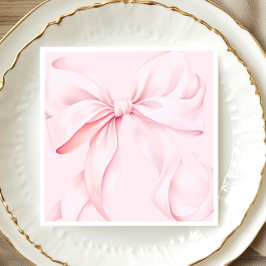Servilleta de papel de lazo rosa Coquette