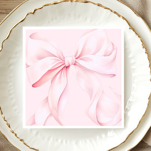 Servilleta de papel de lazo rosa Coquette