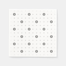 Servilleta de papel de lunares de Bitcoin