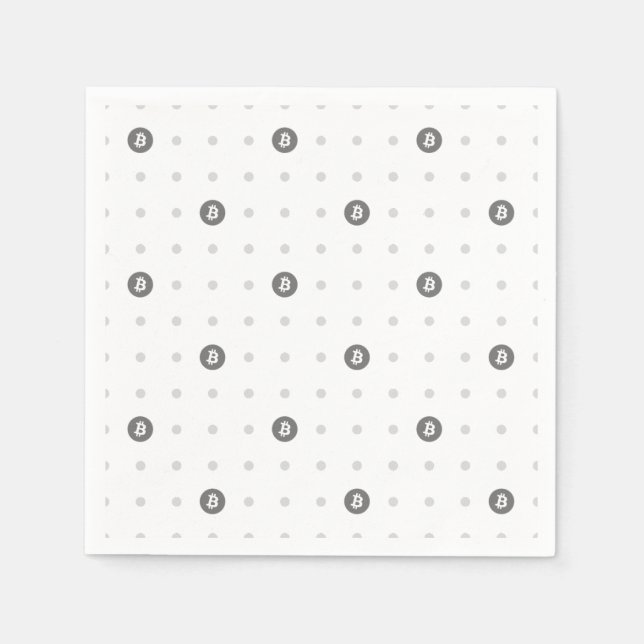 Servilleta de papel de lunares de Bitcoin (Anverso)