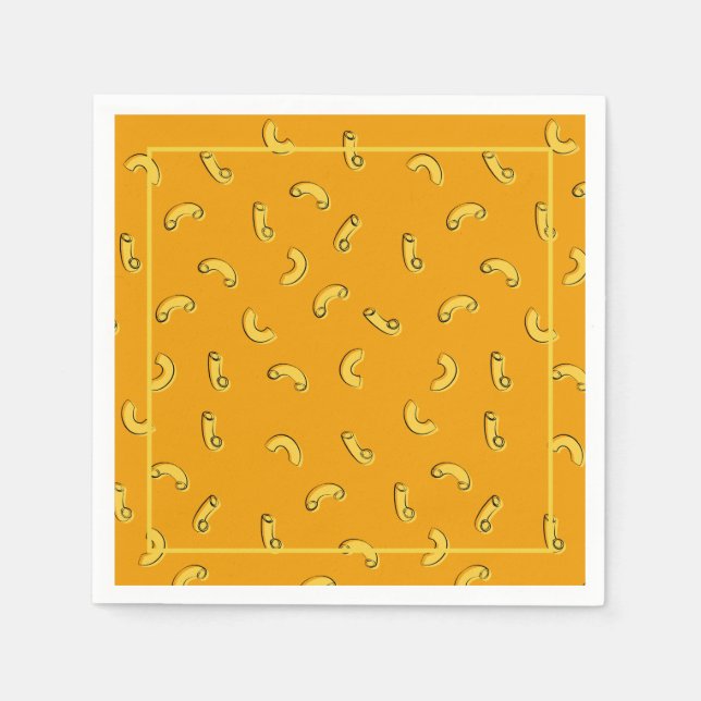 Servilleta de papel de macarrones con queso (Anverso)