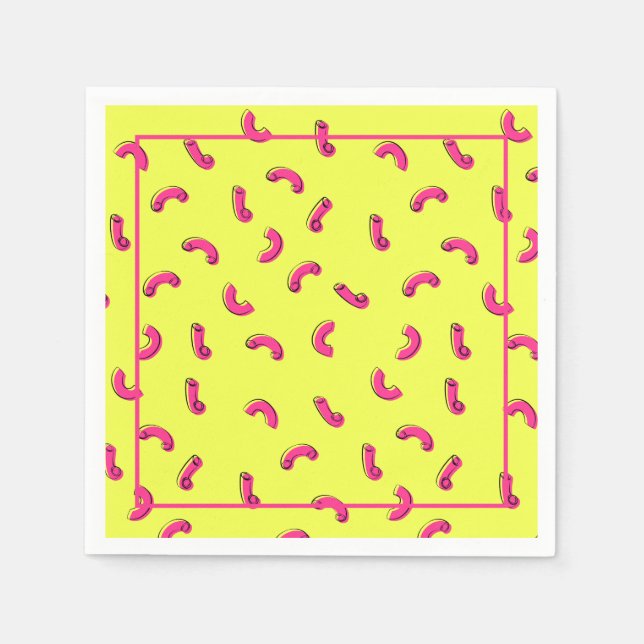 Servilleta de papel de macarrones con queso (Anverso)