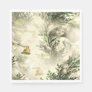 Servilleta de papel de mármol de ángel lindo