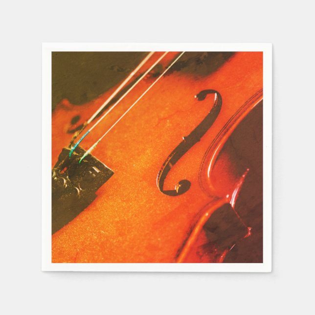 Servilleta de papel de música de instrumento de vi (Anverso)
