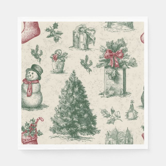 Servilleta de papel de Navidad (Anverso)