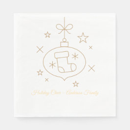 Servilleta de papel de Navidad con iconos festivos