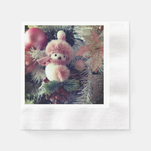 Servilleta de papel de Navidad de muñeco de nieve