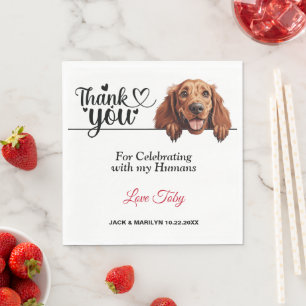 Servilleta de papel de perro Setter Irlandés