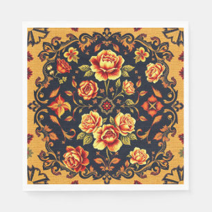Servilleta de papel de ramo floral bonito