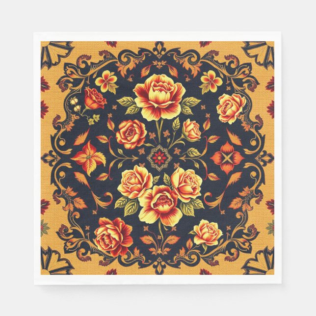 Servilleta de papel de ramo floral bonito (Anverso)