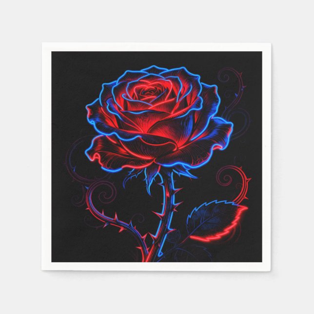Servilleta de papel de rosa neón (Anverso)