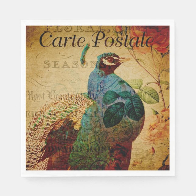 Servilleta de papel de tarjeta postal francesa (Anverso)
