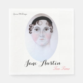 servilleta de papel de té Jane Austen.
