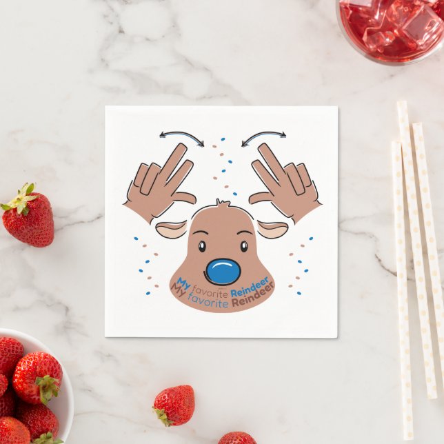 Servilleta De Papel Dear Santa Claus in Sign Language (In situ)