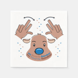 Servilleta De Papel Dear Santa Claus in Sign Language