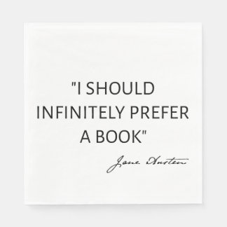Servilleta De Papel Debería Preferir Infinitamente Un Libro - Jane Aus