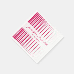 Servilleta De Papel Debian Rojo Lunares Moderno Blanco