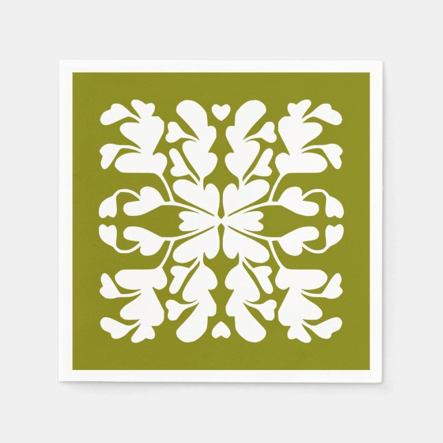 Servilleta De Papel Decano verde oliva (Anverso)