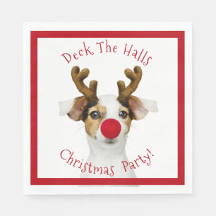 Servilleta De Papel Deck The Halls - Perro gracioso - Fiesta Navidades