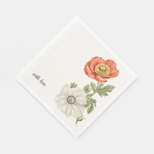 Servilleta De Papel Declaración floral de mesa botánica vintage para b