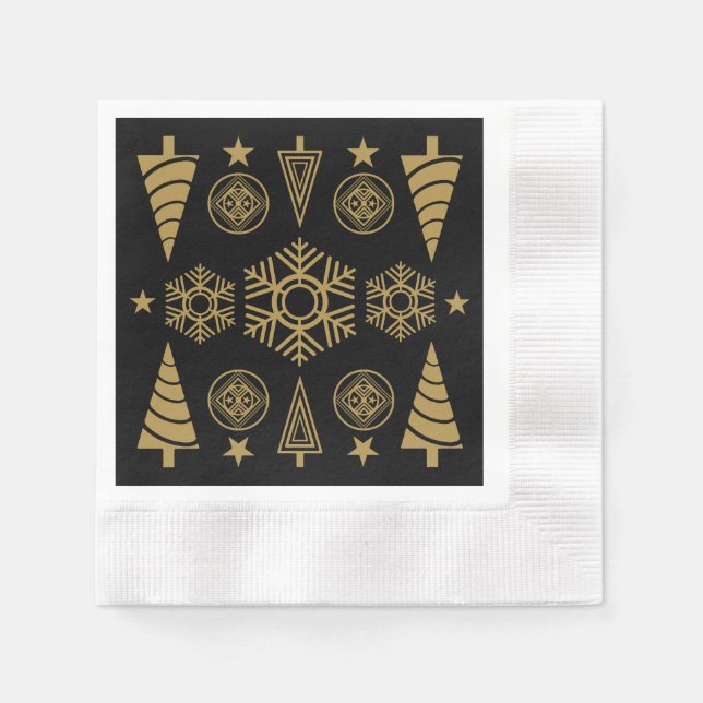 Servilleta De Papel Decoración Art Nouveau Navidad (Anverso)