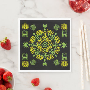 Servilleta De Papel Decoración artística azteca mexicana en casa