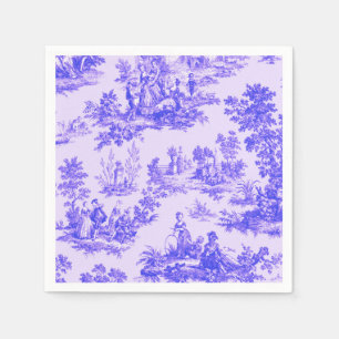 Servilleta De Papel Decoración azul y blanca de la tela francesa de jo