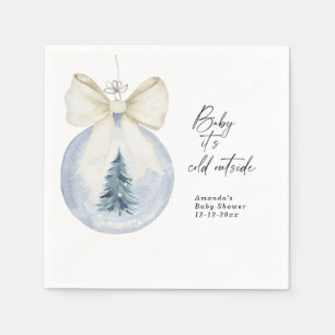 Servilleta De Papel decoración de árbol de Navidad con lazo Baby showe