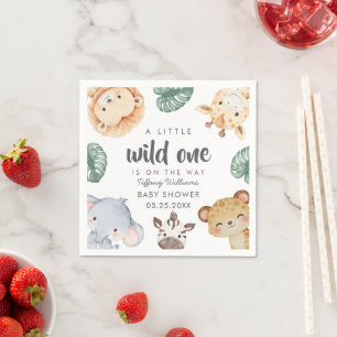 Servilleta De Papel Decoración de Baby Shower de Animal Safari Wild On