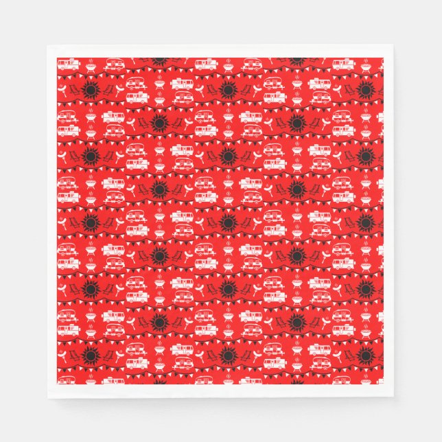 Servilleta De Papel Decoración de camping de caravana (Anverso)