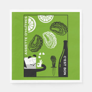 Servilleta De Papel Decoración de cocina de campo ostión francesa