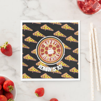Servilleta De Papel Decoración de cumpleaños con tema de pizza diverti
