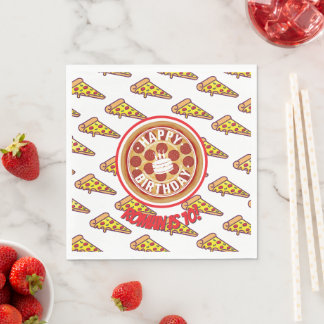Servilleta De Papel Decoración de cumpleaños con tema de pizza diverti