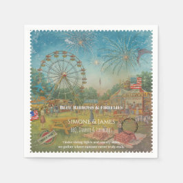 Servilleta De Papel Decoración de fiesta de feria nostálgica americana