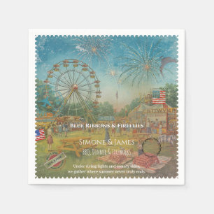 Servilleta De Papel Decoración de fiesta de feria nostálgica americana