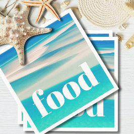 Servilleta De Papel Decoración de fiesta de tema de playa costera en a