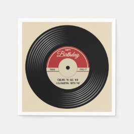 Servilleta De Papel Decoración de fiesta temática de música vintage pe