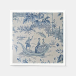 Servilleta De Papel Decoración de la Chinoiserie azul y blanco
