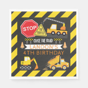 Servilleta De Papel Decoración de la fiesta de cumpleaños de construcc