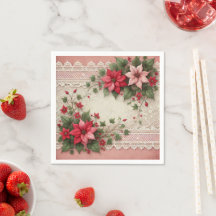 Decoración de la frontera de Poinsettia floral de