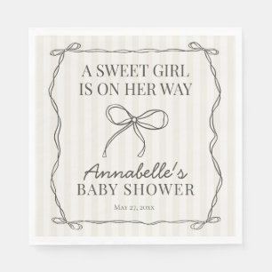 Servilleta De Papel Decoración de la mesa de Baby Shower color negro d