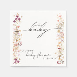 Servilleta De Papel Decoración de la mesa de la ducha con flores y flo