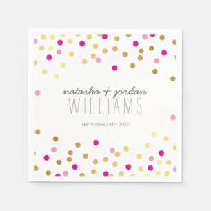 Servilleta De Papel DECORACIÓN DE MESA boda confetti lindo oro rosa