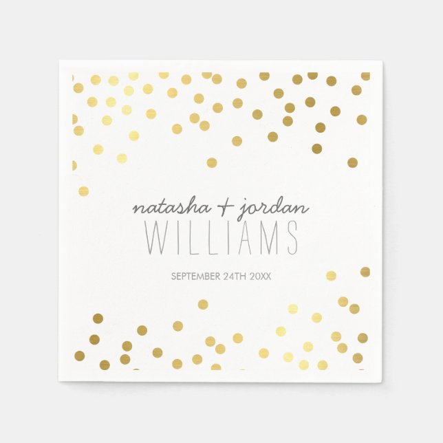 Servilleta De Papel DECORACIÓN DE MESA boda manchas de confeti adorabl (Anverso)